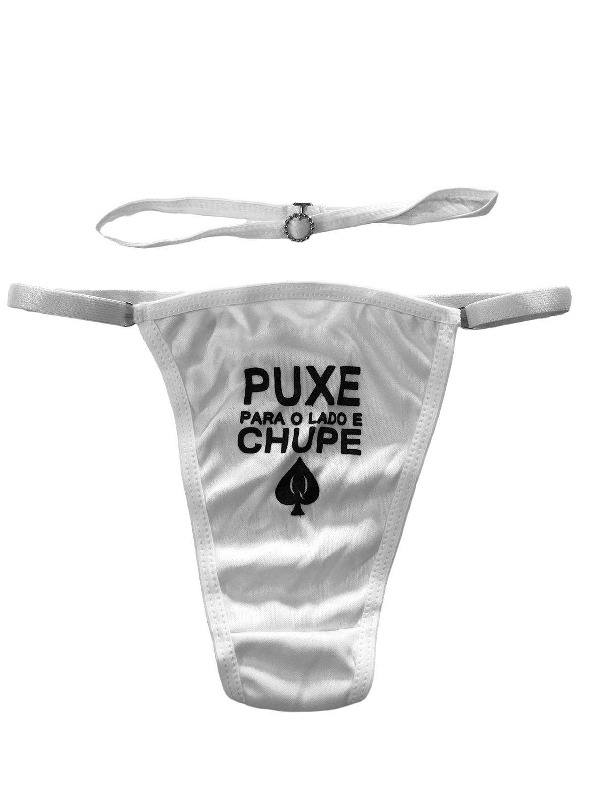 CALCINHA COM FRASE "PUXE PARA O LADO E CHUPE" - 10314