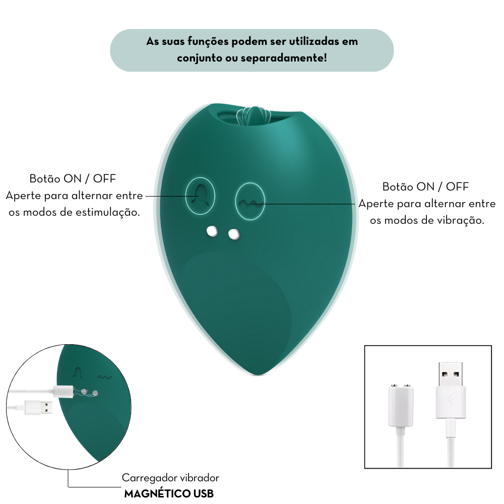 Vibrador Estimulador com Dupla Função - MBA1551