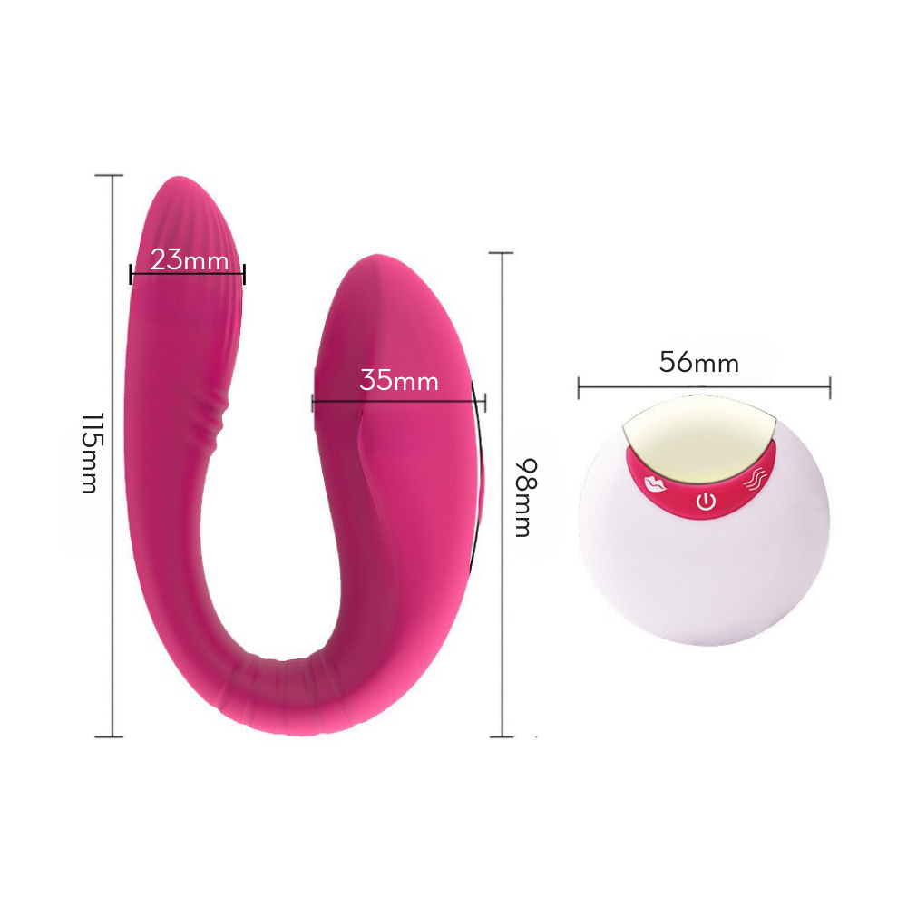 Vibrador de Casal / Estimulador Clitoriano c/ Controle Remoto - MVS4522