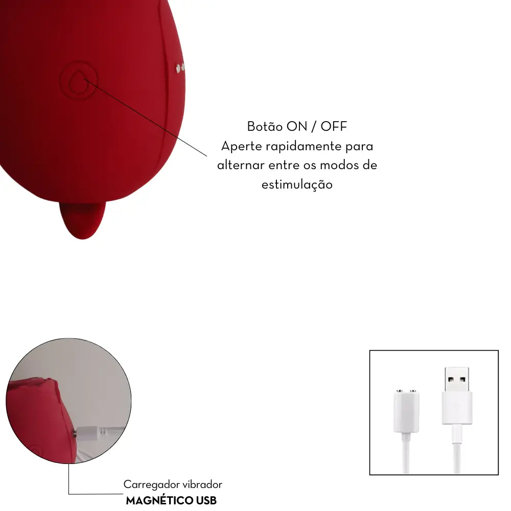 Estimulador Formato de Rosa - Duplo Estímulo