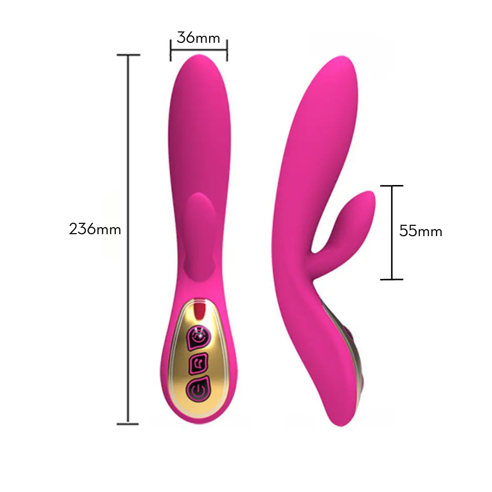 Vibrador Ponto G com Estimulador Clitoriano - Receptor de Voz - MVE2011