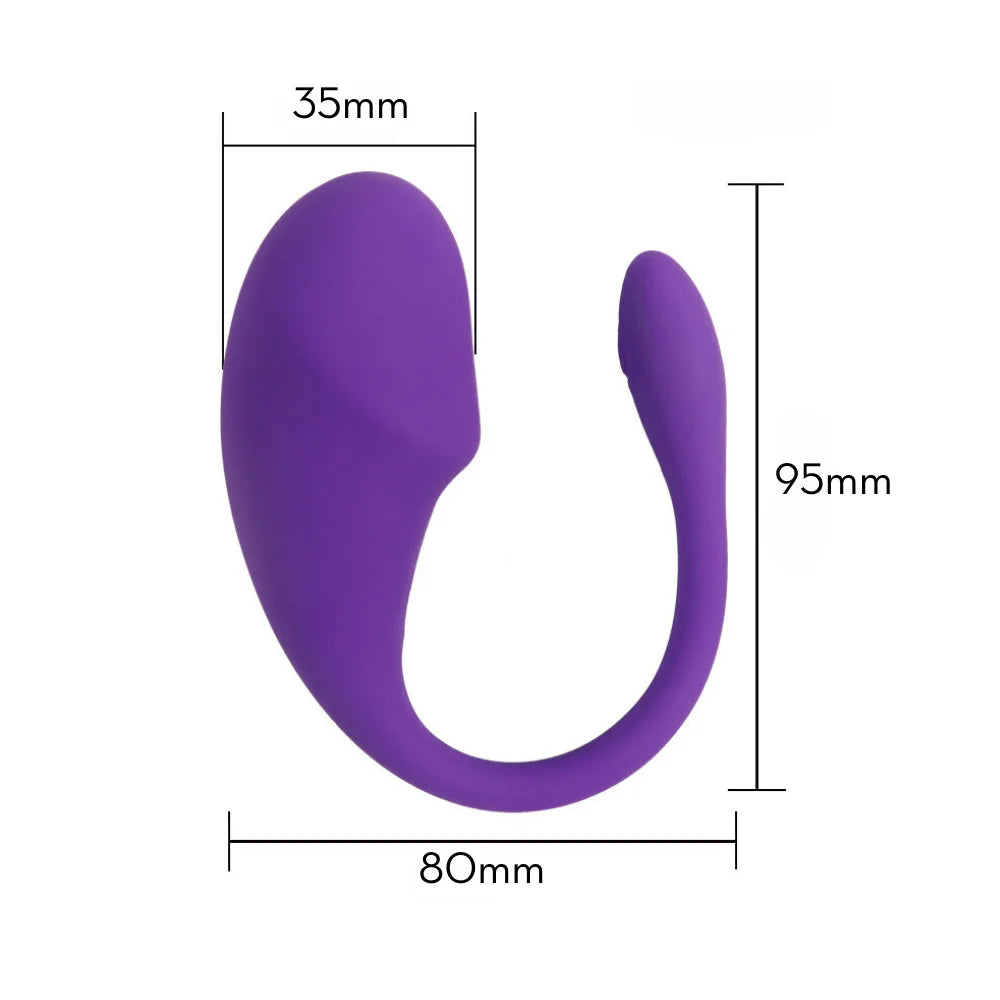 Vibrador de Casal em Formato de Glande por Aplicativo - MLPP1189
