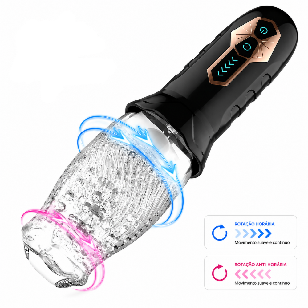 Super Masturbador Masculino Giratório 360° - MLAN6418