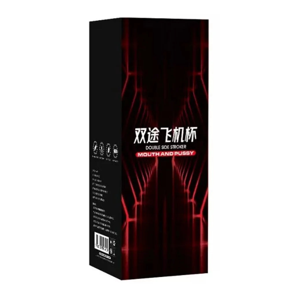 Masturbador Duplo com Orifícios de Vagina e Boca - MAN1023