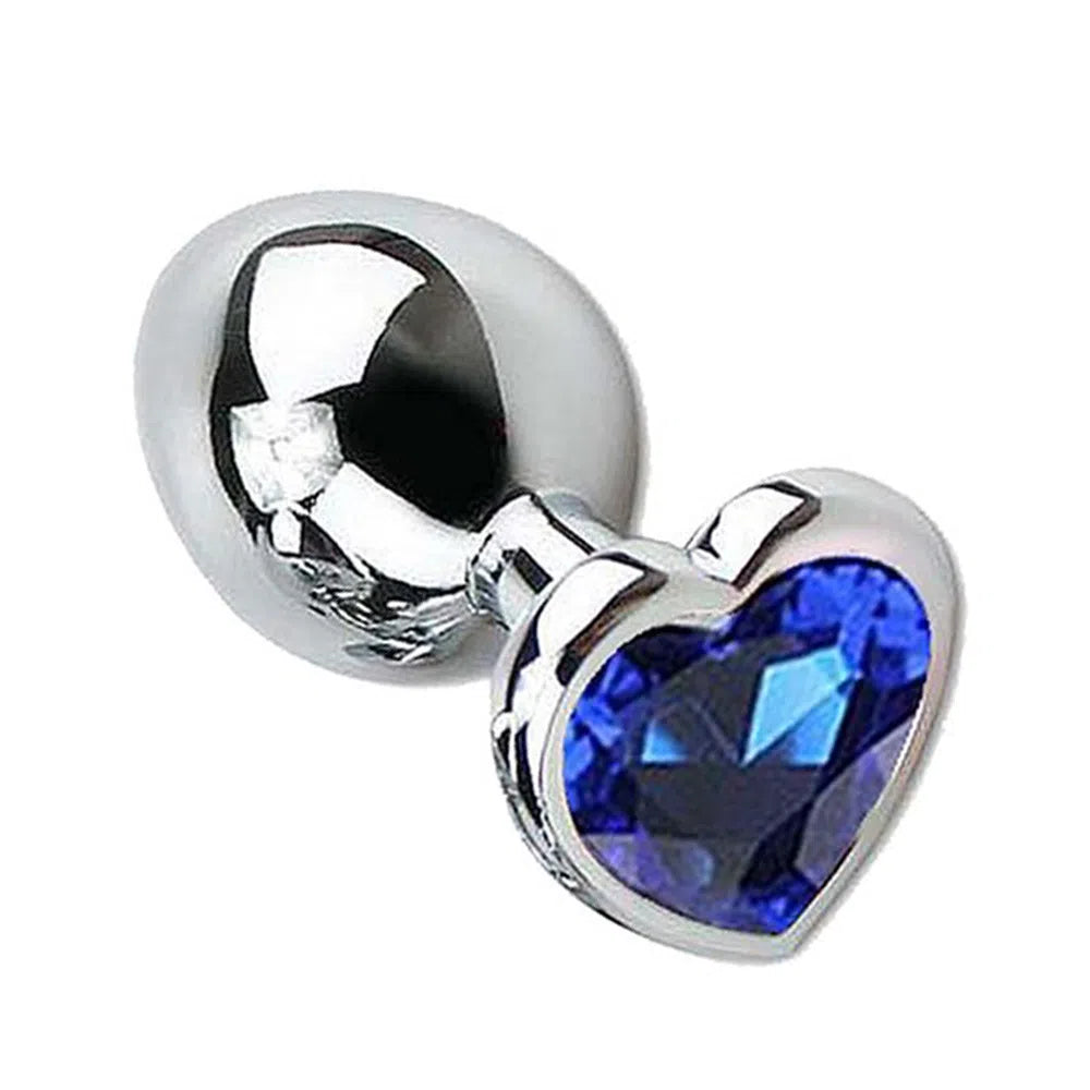 PLUG ANAL CORAÇÃO DE AÇO INOXIDAVEL COM JOIA PEDRA - MPA1308