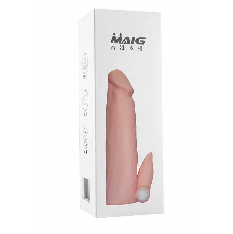 Capa Peniana CyberSkin 15 x 3,0 cm, com Vibrador - 1339
