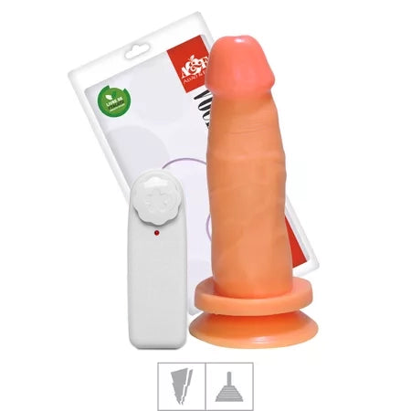 Prótese 6 com ventosa e vibro controle 14,5x4 - ADAO33