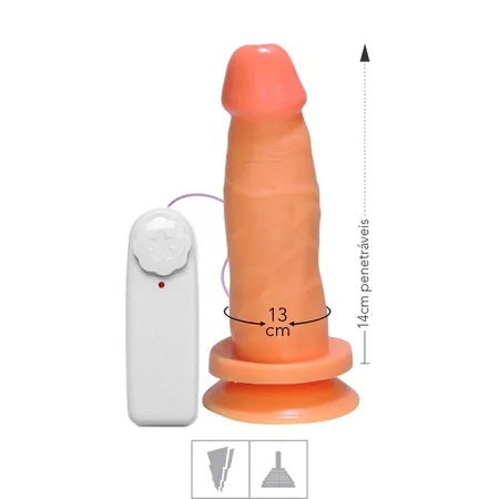 Prótese 6 com ventosa e vibro controle 14,5x4 - ADAO33