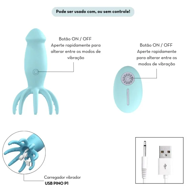 Vibrador com Controle Remoto Sem Fio - MBA1546