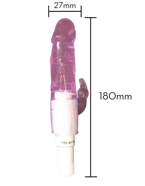 Vibrador com Estimulador Rabbit - MLVP1018
