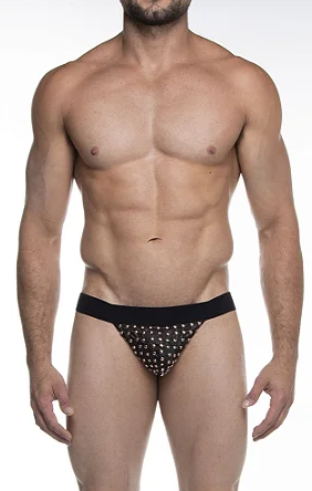 JOCK EM CIRRE PRETO COM TACHINHAS - SDS010