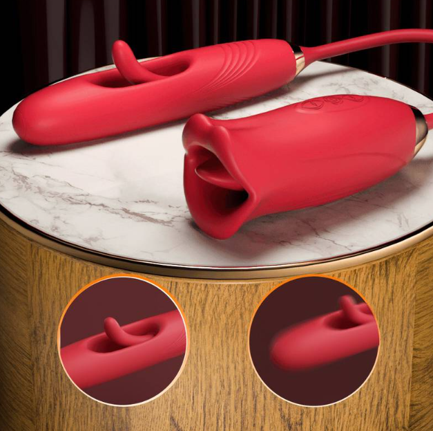 VIBRADOR E ESTIMULADOR EM FORMATO DE BOCA - YSSN018