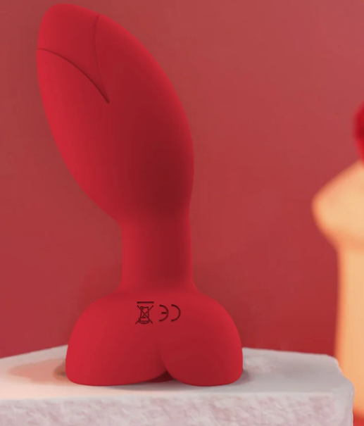 Plug Anal Vibratório por Aplicativo em Silicone com Rotação 360° - MLPP6084PT