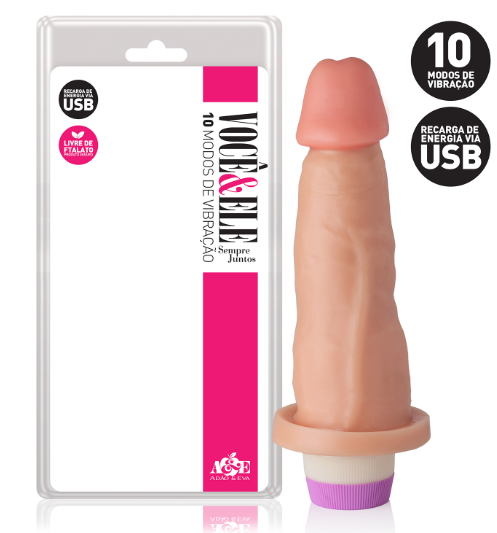 Prótese Realística Recarregável 16X4cm - ADAO16U