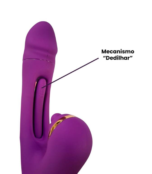 Vibrador com estimulador de Clitóris e Dedilhar - YSGA101