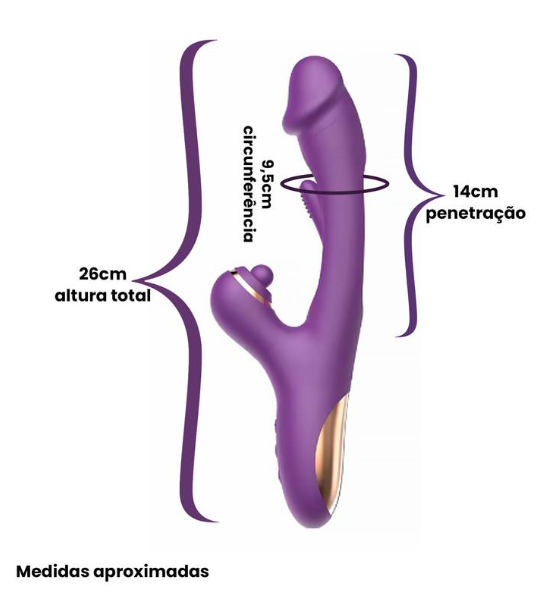 Vibrador com estimulador de Clitóris e Dedilhar - YSGA101