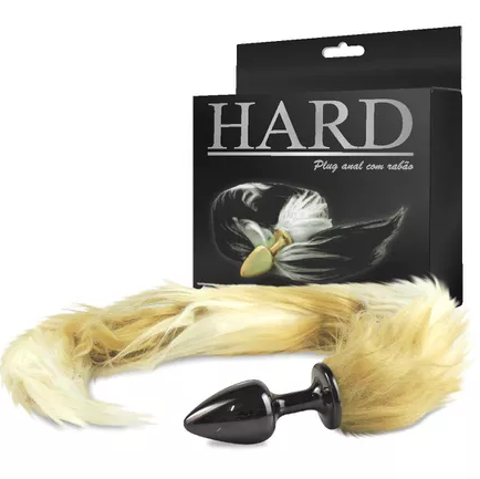 Plug de Metal Preto Com Cauda - CSA117PB