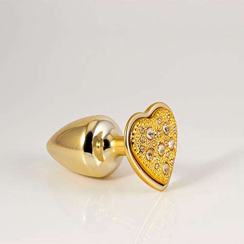 Plug Cromado Com Pedra De Coração - HA136