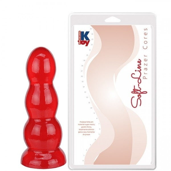 PLUG ANAL 16X4,5CM COR VERMELHO - KT401