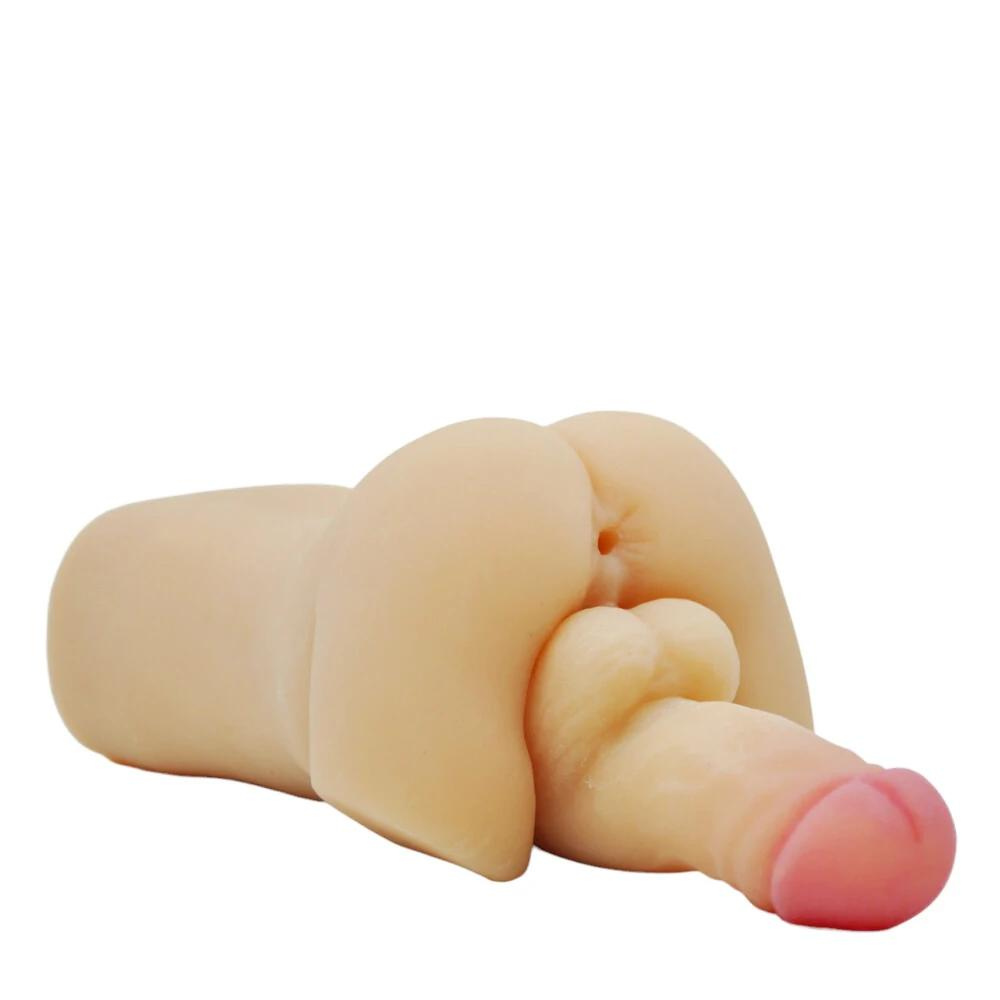 Masturbador com Prótese e Orificio Penetravél - MAN2200