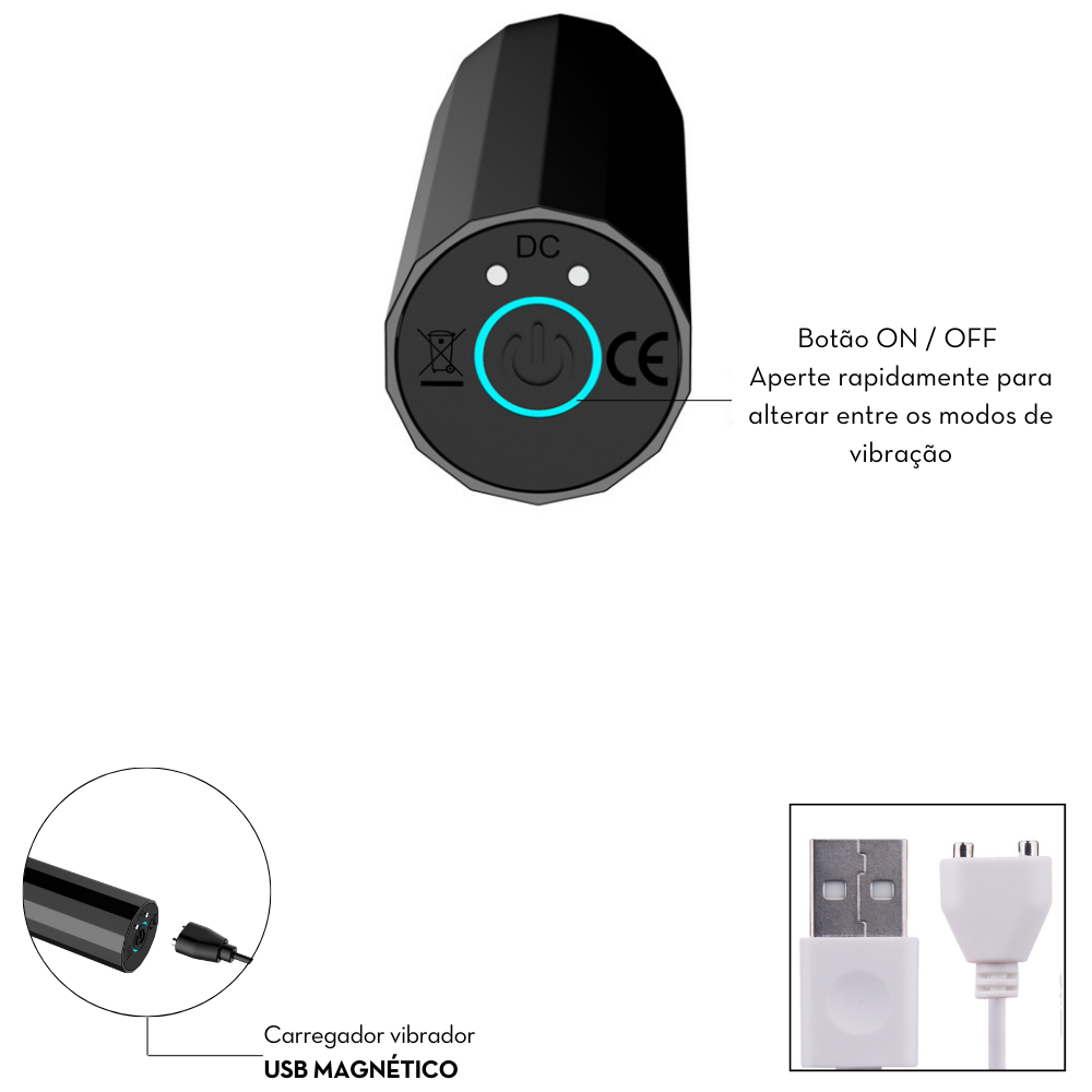 Super Cápsula Vibratória Recarregável - MBA1413