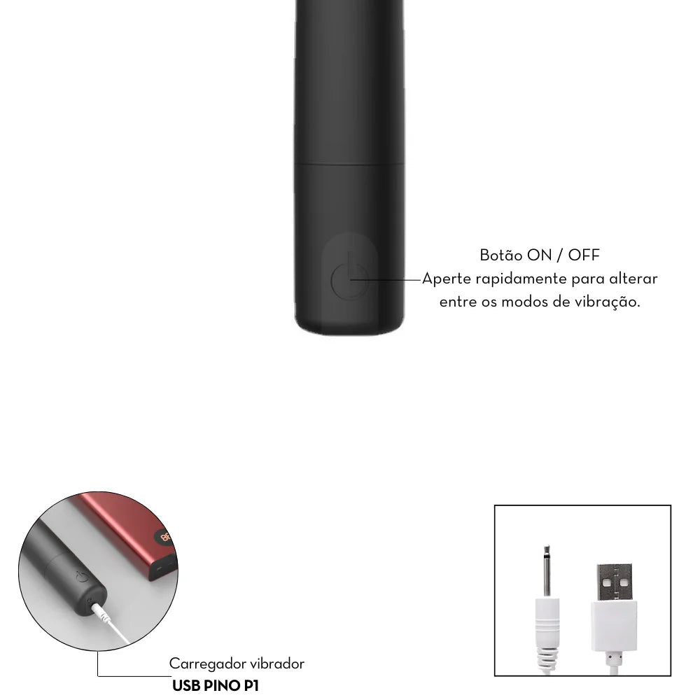 Cápsula Vibratória Aveludada - MBA1422