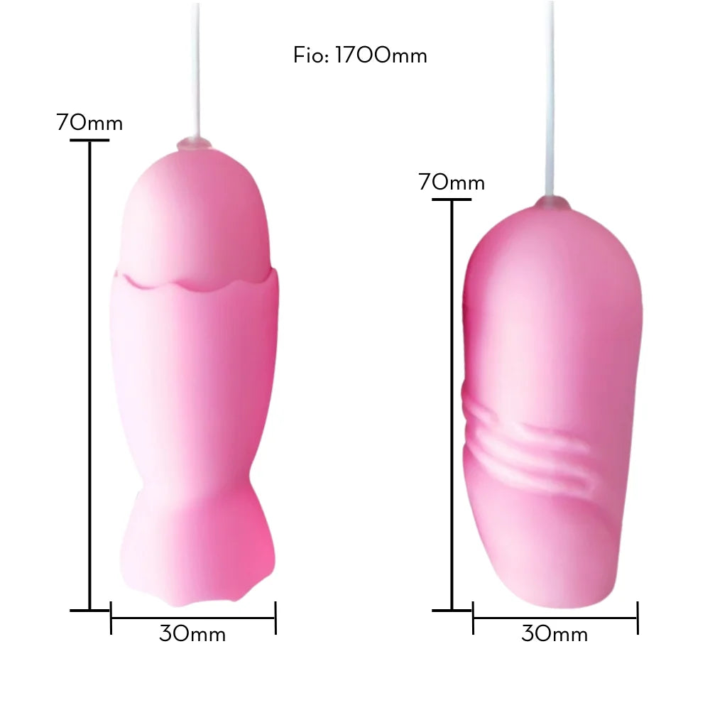 Cápsula Vibratória Dupla com Controle Remoto - MBC1039