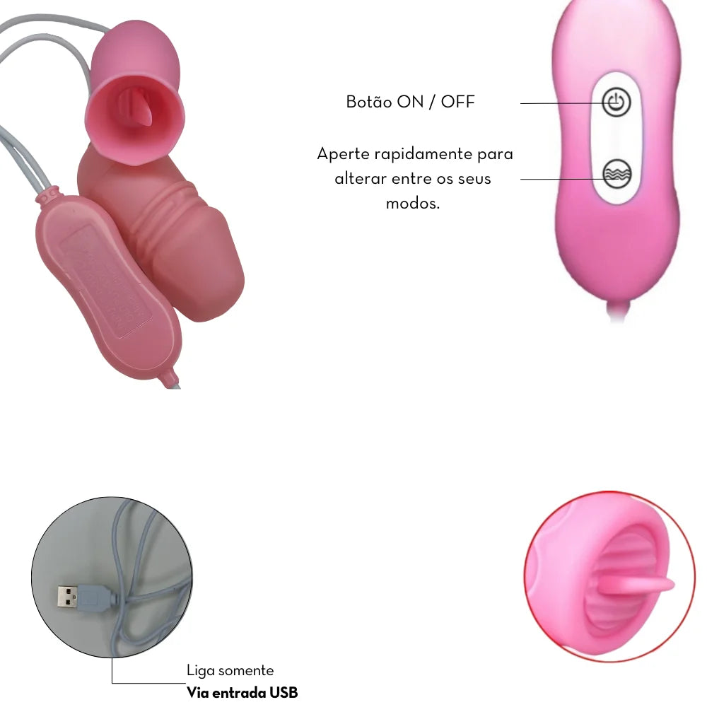 Cápsula Vibratória Dupla com Controle Remoto - MBC1039