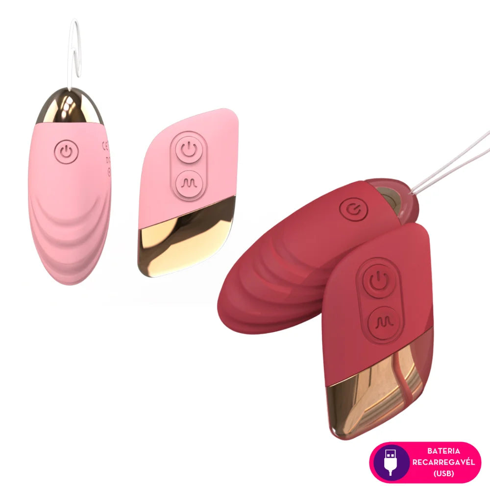 Cápsula Vibratória Oval com Controle Remoto - MBC1349