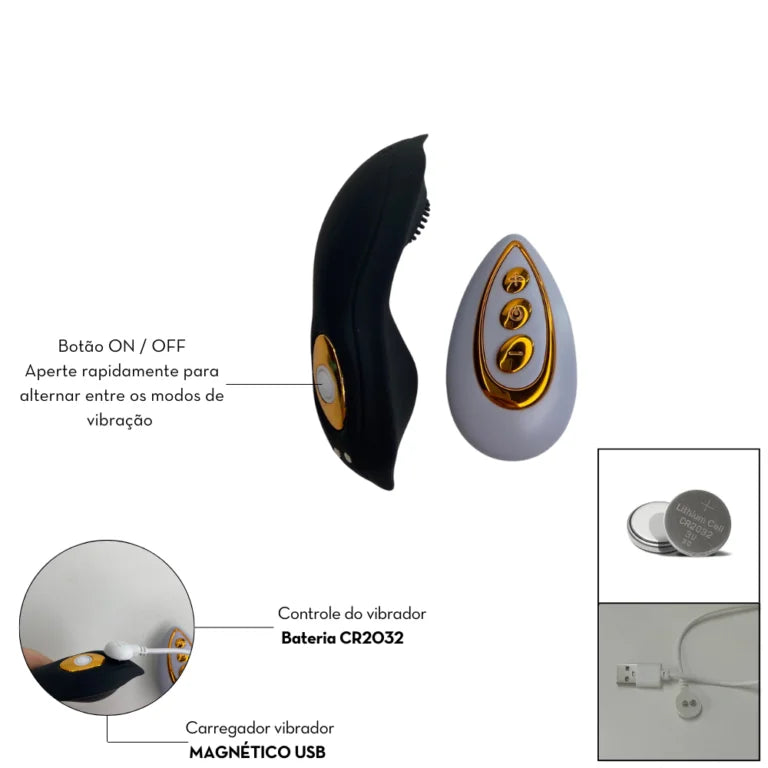 Vibrador de Calcinha com Controle Remoto - MLCV4822