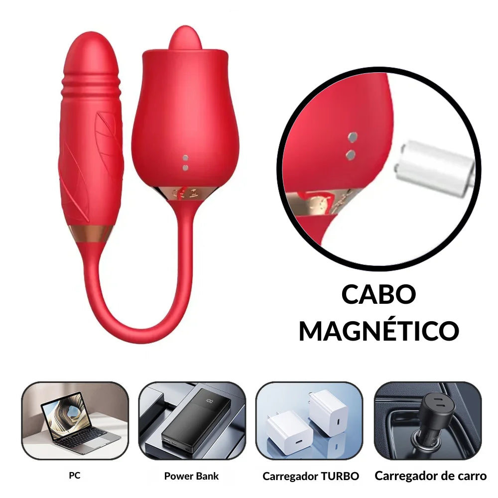 Estimulador Clitoriano Duplo em Formato Flor - MLVA1759
