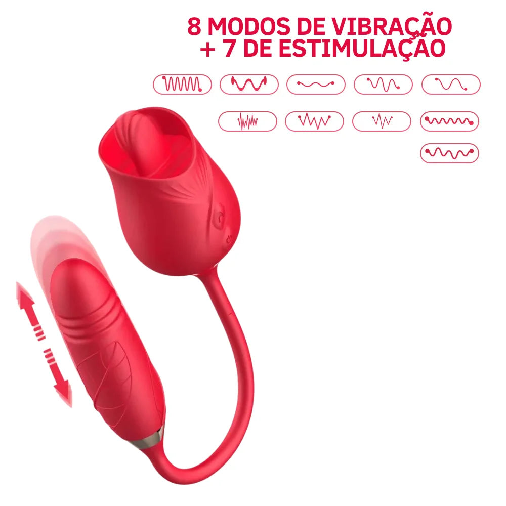 Estimulador Clitoriano Duplo em Formato Flor - MLVA1759