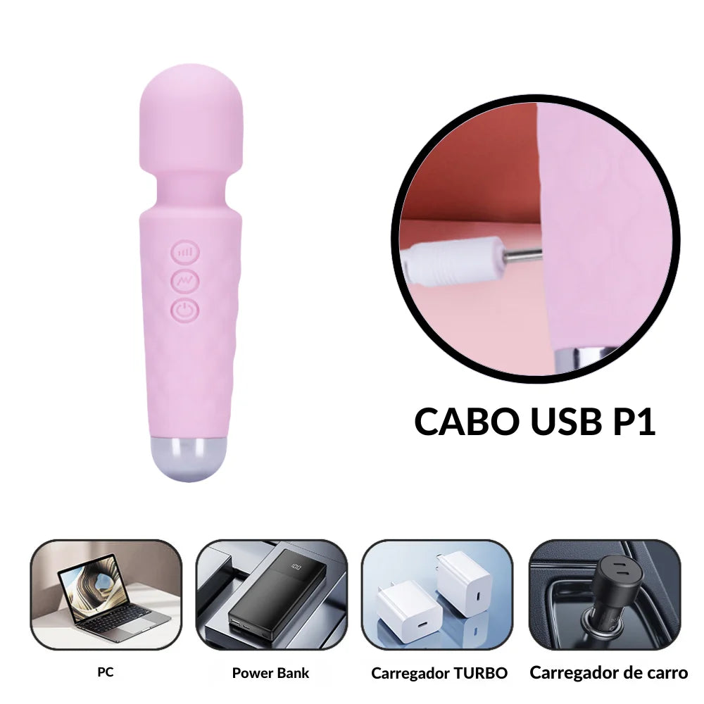 Mini Massageador Varinha Mágica - MLVM3122