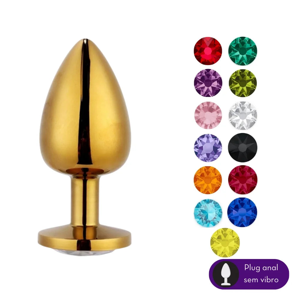 PLUG ANAL EM METAL DOURADO - MPA1302