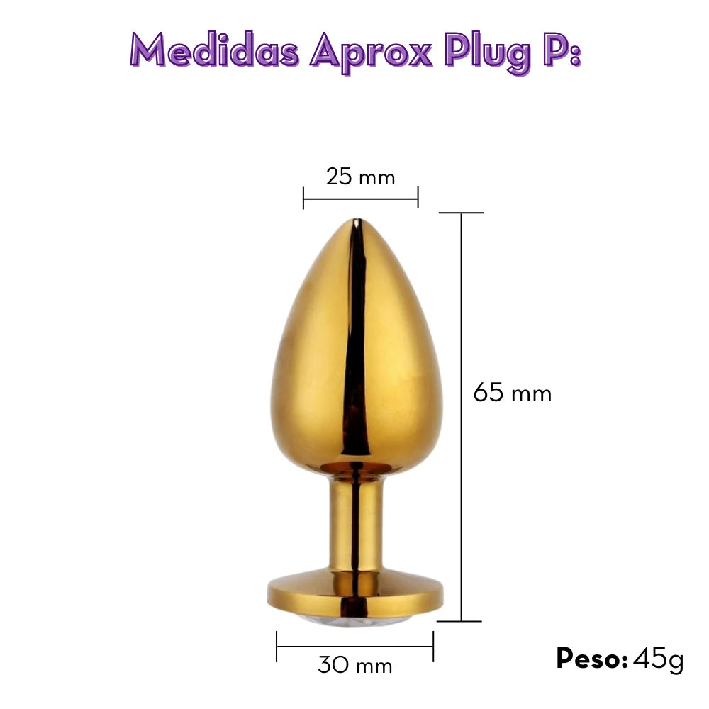 PLUG ANAL EM METAL DOURADO - MPA1302