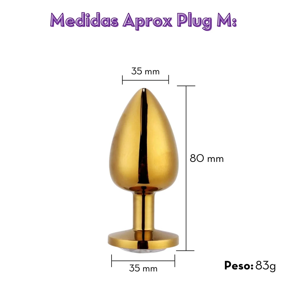 PLUG ANAL EM METAL DOURADO - MPA1302