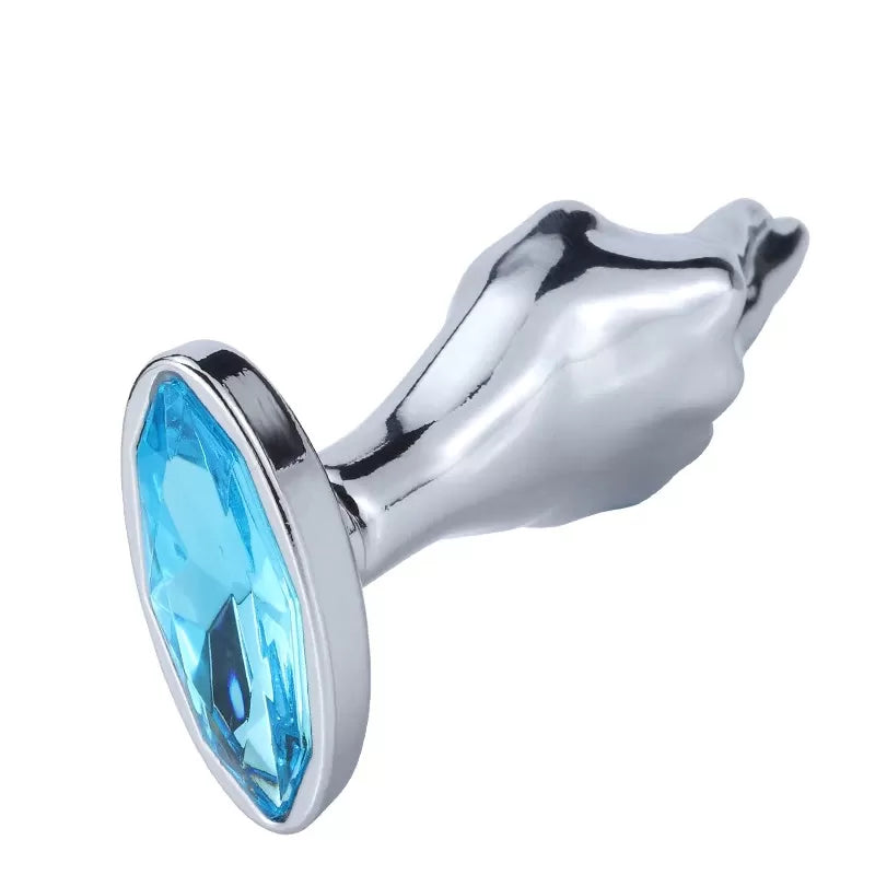 Plug Anal Aço Inox com Formato de Mão e Joia na Base - MPA1316