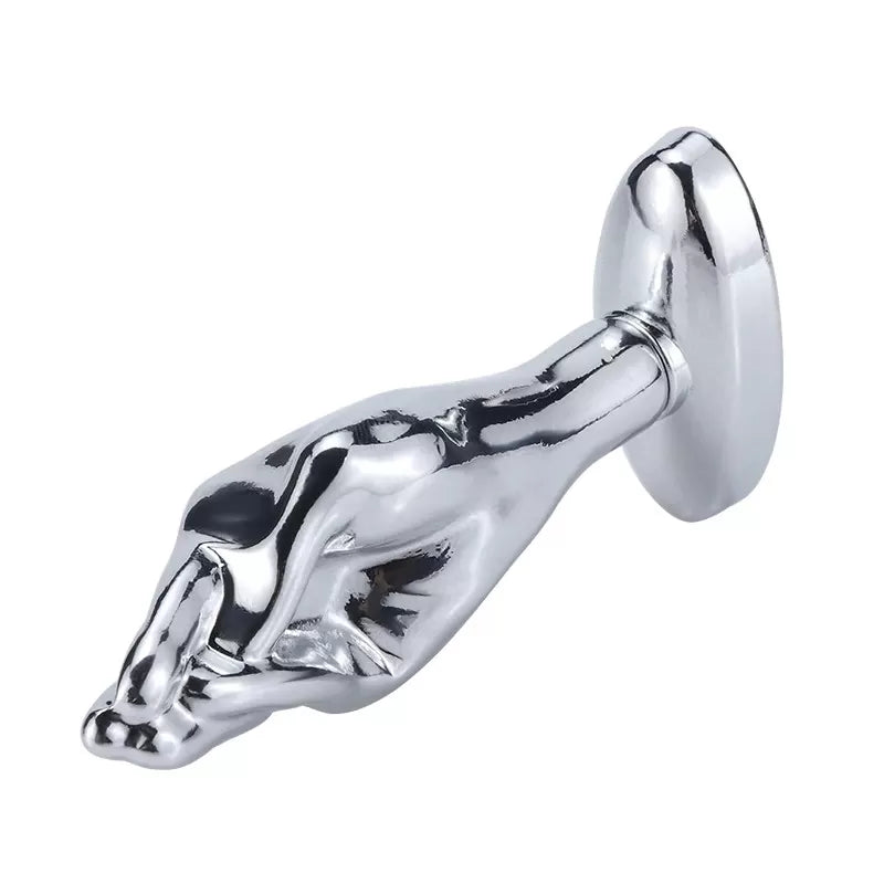 Plug Anal Aço Inox com Formato de Mão e Joia na Base - MPA1316