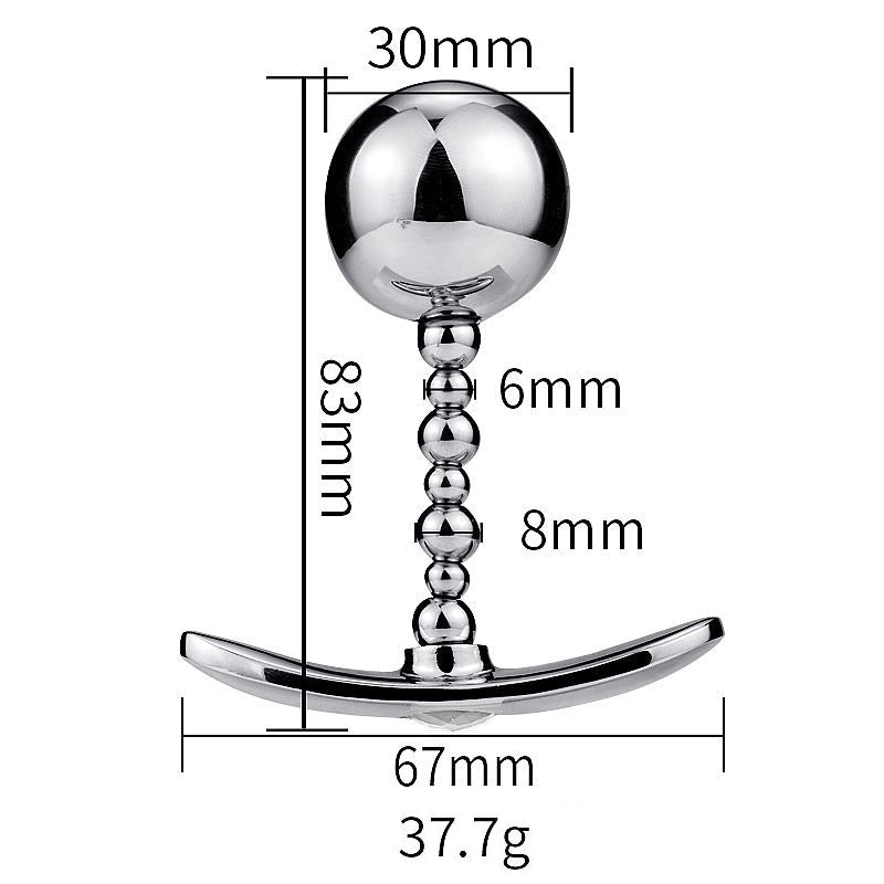 PLUG ANAL ESCALONADO COM JOIA NA BASE - MPA1326