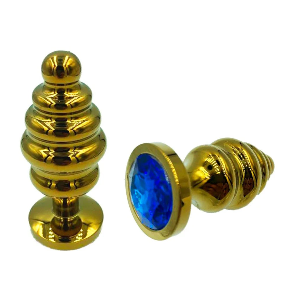 Plug Anal Metal Escalonado Dourado - MPA1342