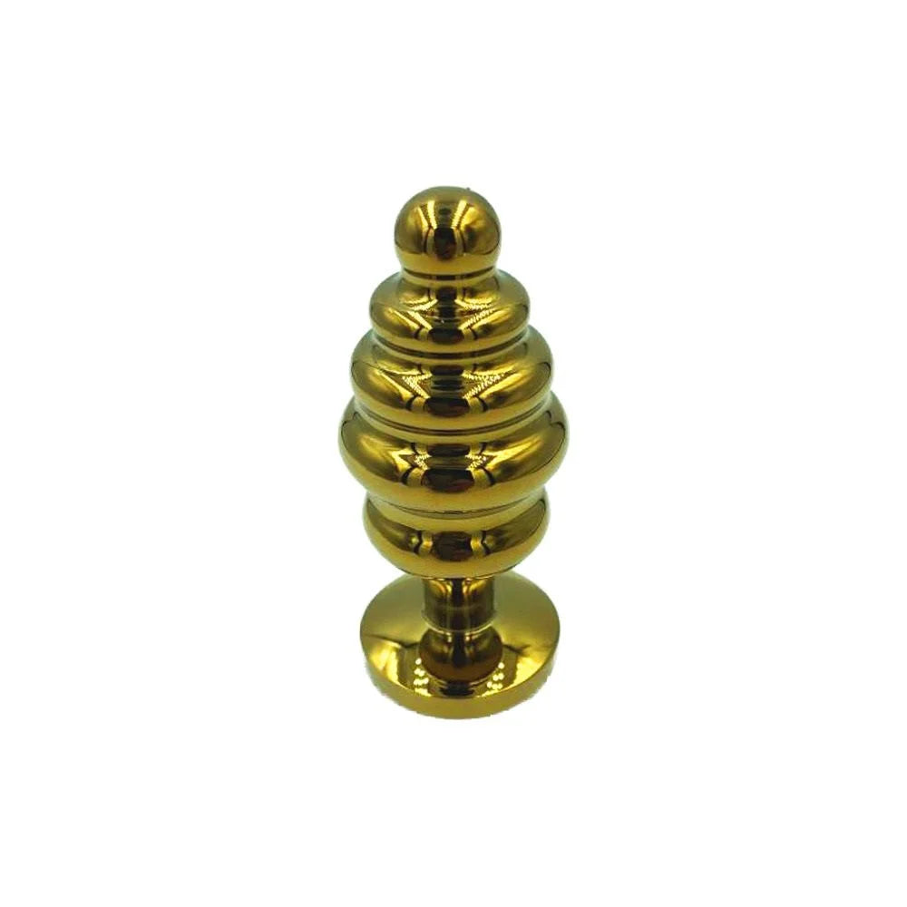 Plug Anal Metal Escalonado Dourado - MPA1342