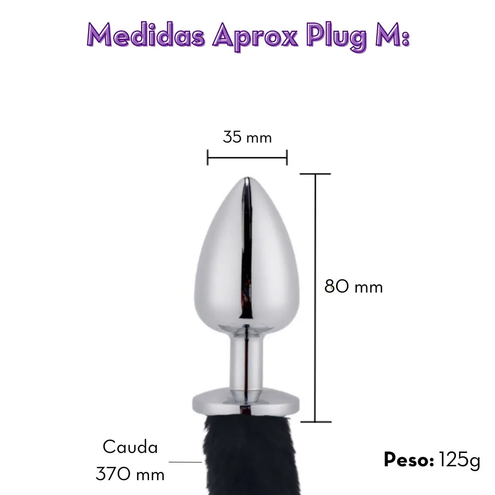 Plug Anal de Aço com Cauda - MPA1404