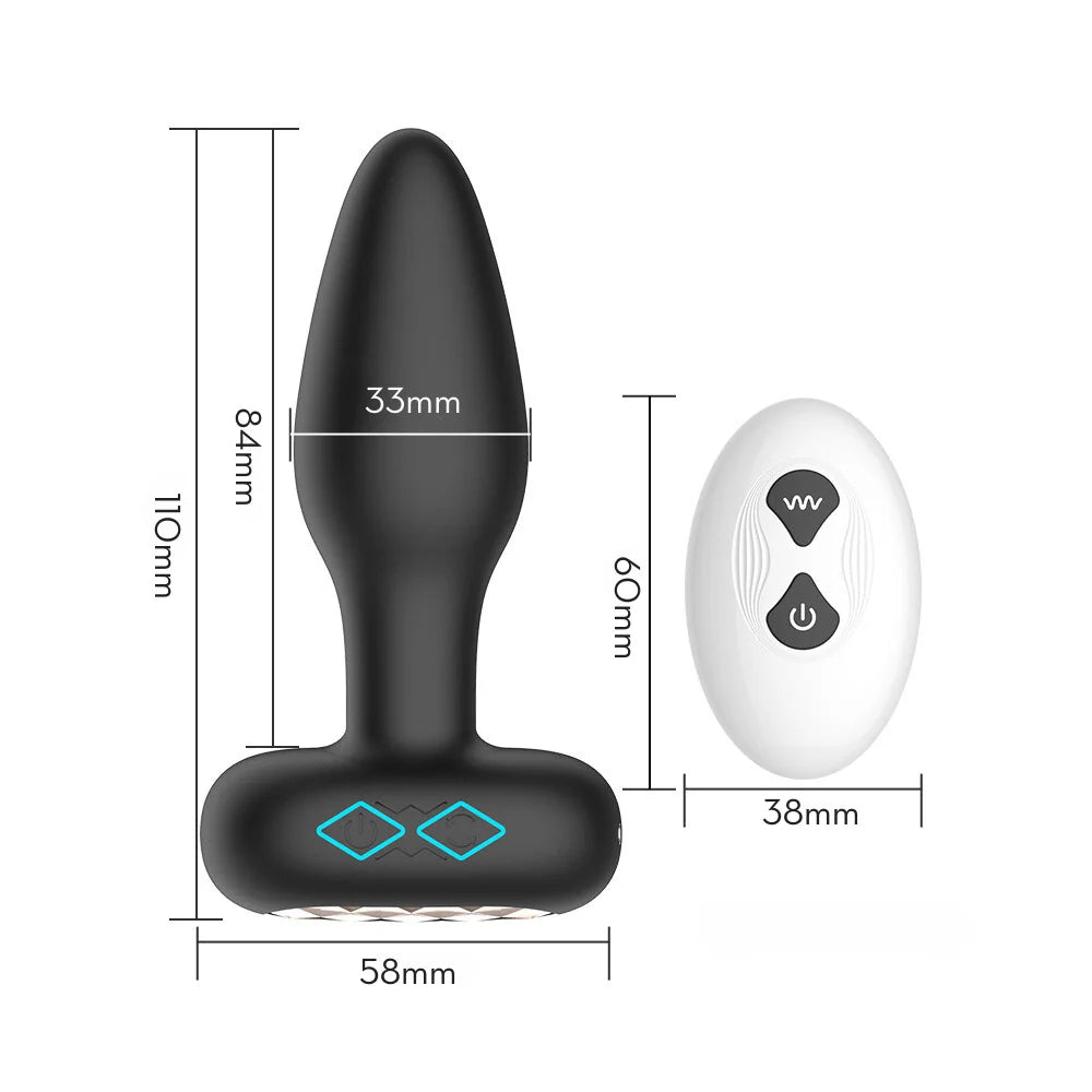 Plug Anal Vibratório 360° em Silicone - MPA6082