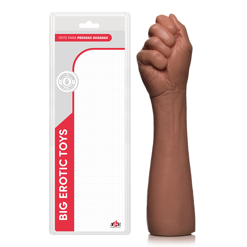 Prótese Punho Fechado Marrom 34cm Hand Fist -PR101M