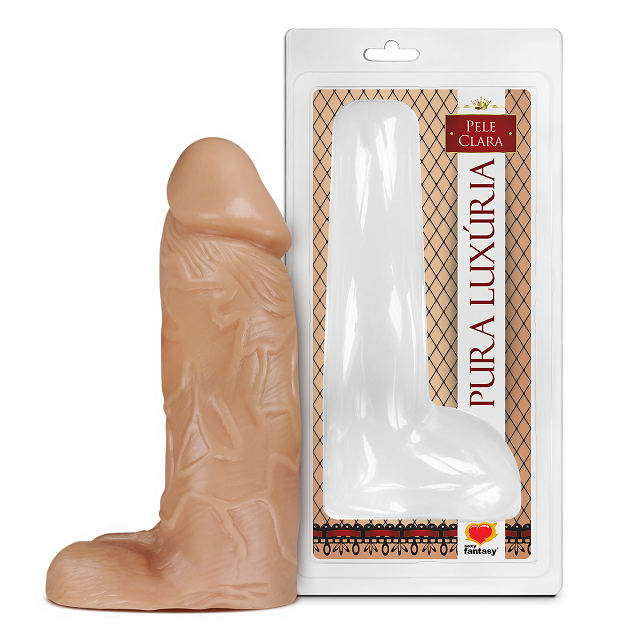 Pênis Realístico Com Escroto Maciço - 23,2cm X 7,3cm - PA022