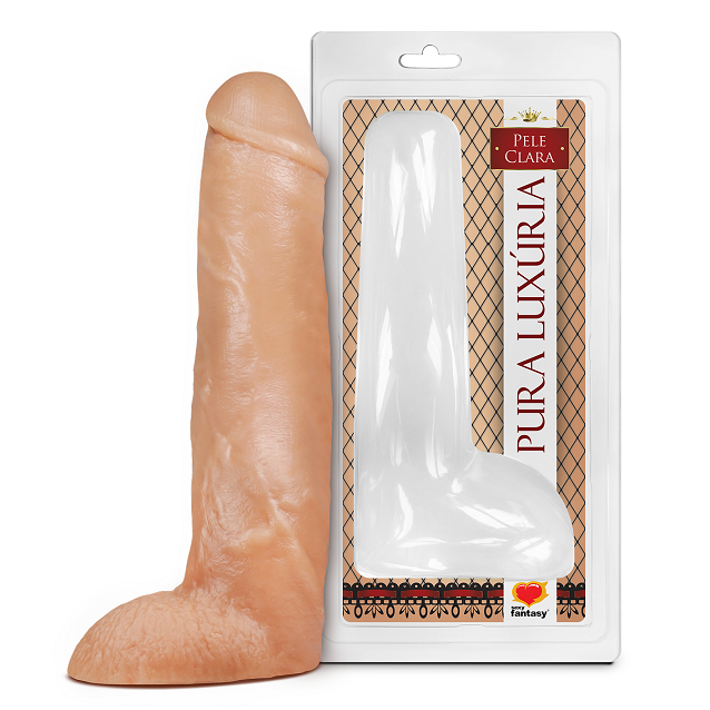 Pênis Realístico Com Escroto Maciço - 27cm X 5,5cm - PA023