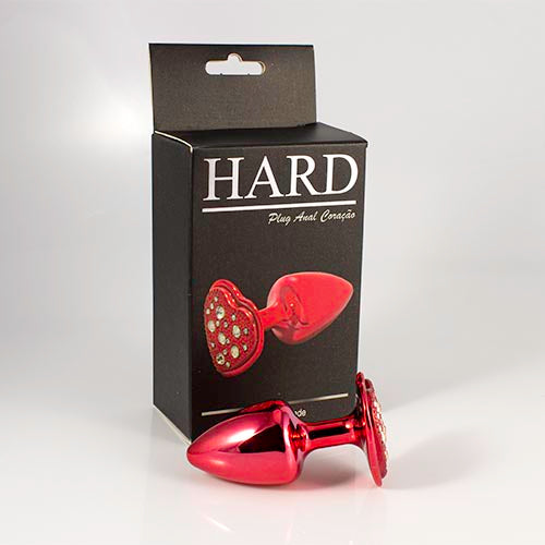 Plug Cromado Com Pedra De Coração - HA136