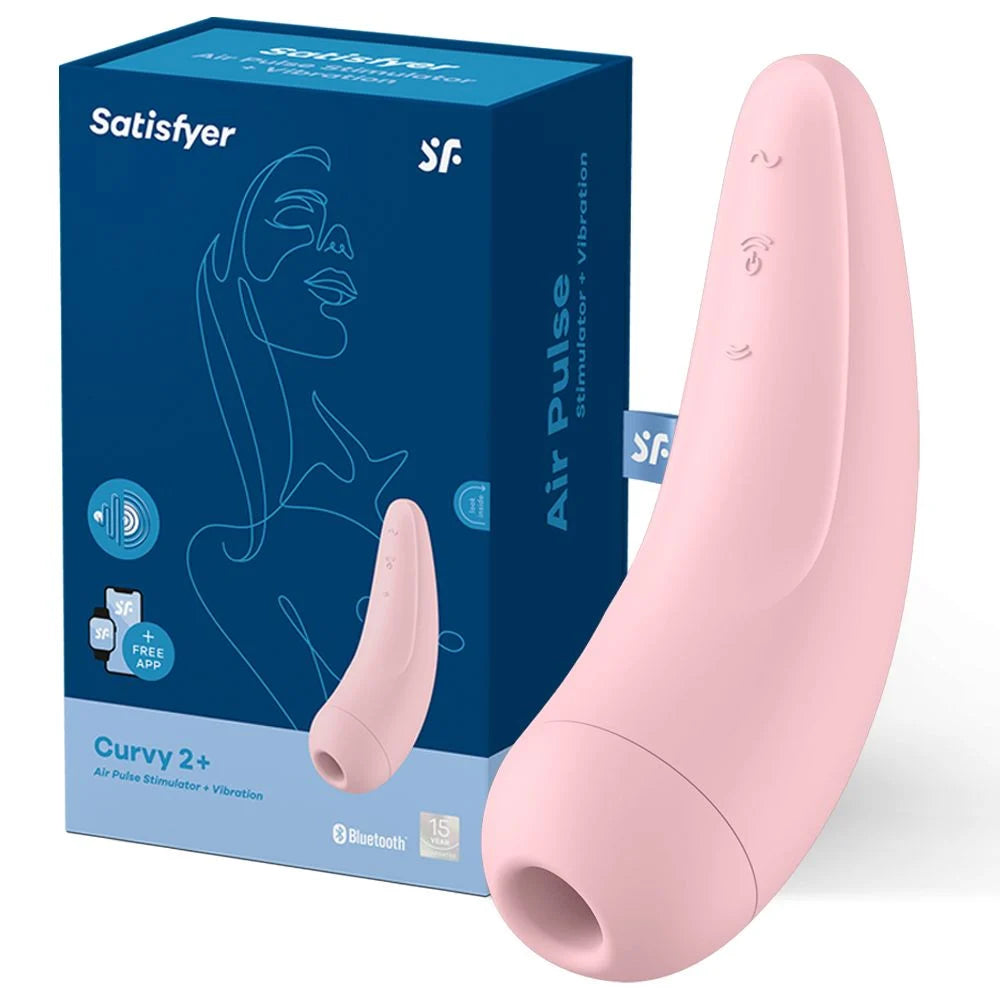Satisfyer Curvy 2+ Vibrador Com Ondas De Pressão Rosa e APP - SF0127