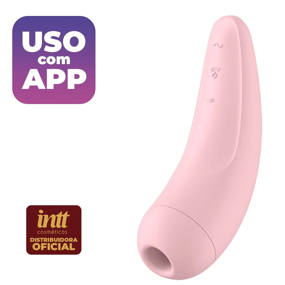 Satisfyer Curvy 2+ Vibrador Com Ondas De Pressão Rosa e APP - SF0127