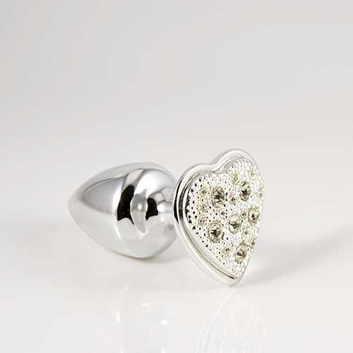 Plug Cromado Com Pedra De Coração - HA136